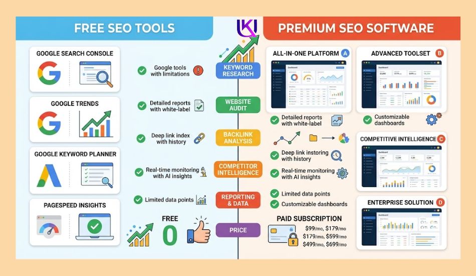 Best Free SEO Tools VS Premium Software
