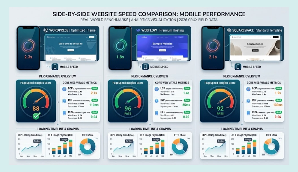 WordPress vs Webflow vs Squarespace SEO