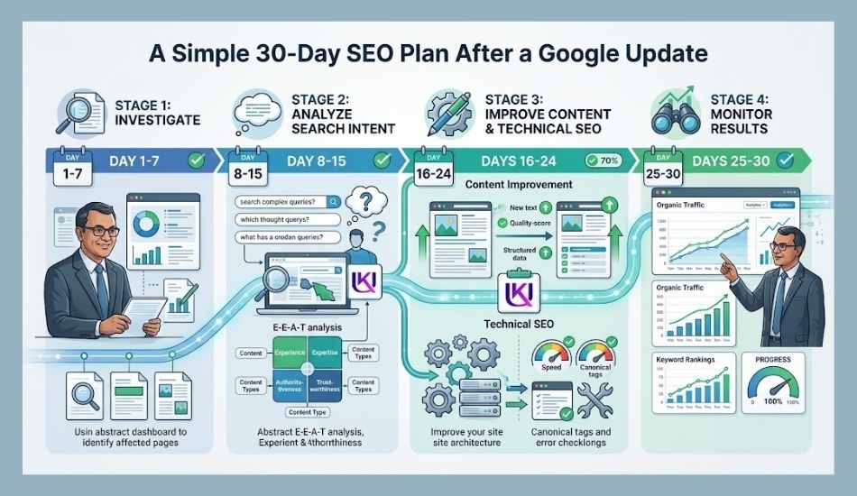 30-day SEO plan after a Google algorithm update