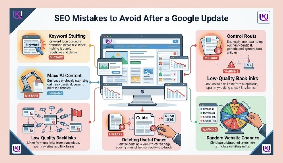 Common SEO mistakes after Google updates